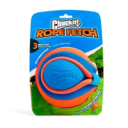 Chuckit! Rope Fetch Dog Toy 14 cm (5.5-in) Ball on Rope | Durable EVA Rubber thumbnail 7