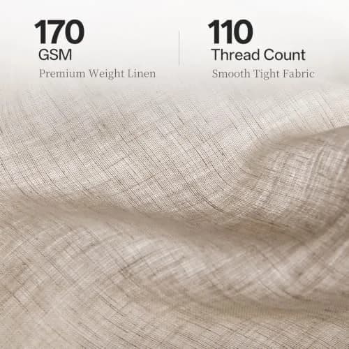 DAPU 100% French Linen Duvet Cover Queen | Natural Linen Cooling & Soft Texture thumbnail 4