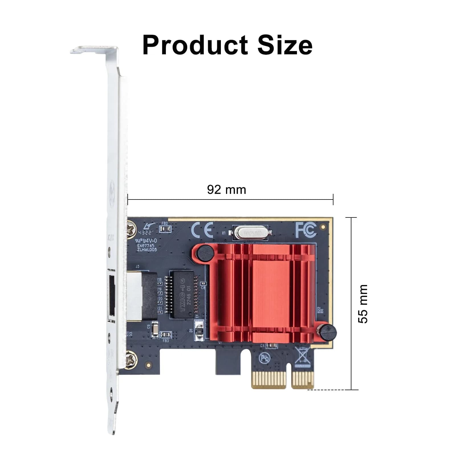 H!Fiber Gigabit PCIe NIC with Intel I210 Chip, 1Gb Network Card (1 Pack) | Intel I210-T1 Compatible Ethernet Adapter - view 8