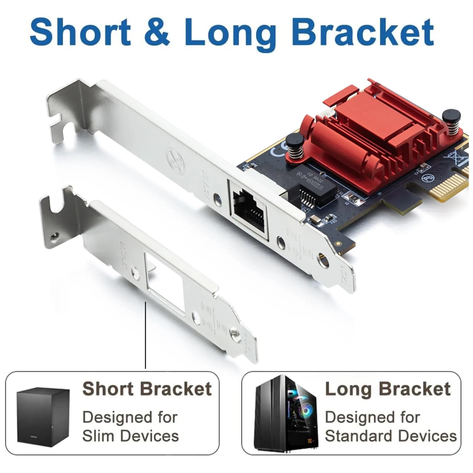 H!Fiber Gigabit PCIe NIC with Intel I210 Chip, 1Gb Network Card (1 Pack) | Intel I210-T1 Compatible Ethernet Adapter - view 3