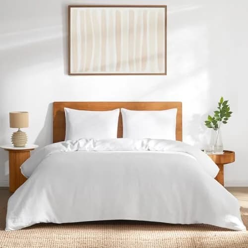 DAPU 100% French Linen Duvet Cover King | Soft, Warm & Natural Linen Bedding thumbnail 1