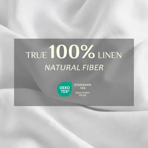 DAPU 100% French Linen Duvet Cover King | Soft, Warm & Natural Linen Bedding thumbnail 2