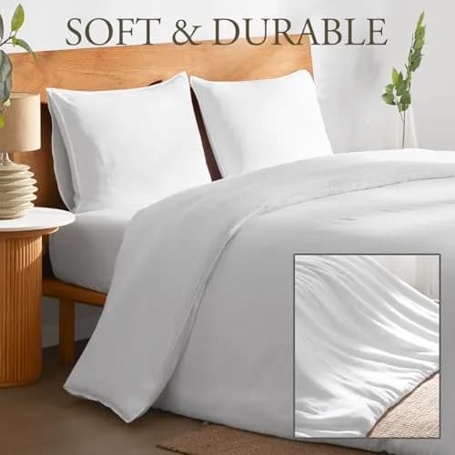 DAPU 100% French Linen Duvet Cover King | Soft, Warm & Natural Linen Bedding thumbnail 3