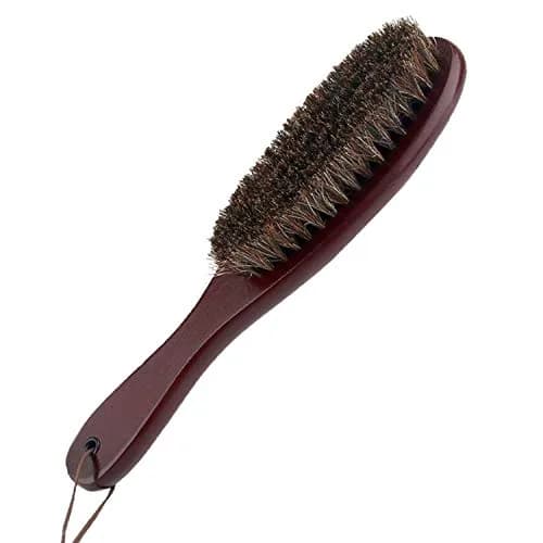 Cokaka Garment Brush with Soft Horsehair & Walnut Wood Handle | Removes Lint, Dust, Pet Hair from Coats, Suits, Furniture thumbnail 1