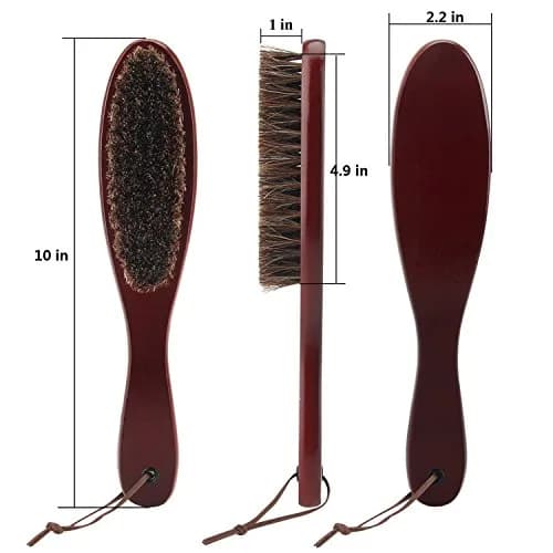 Cokaka Garment Brush with Soft Horsehair & Walnut Wood Handle | Removes Lint, Dust, Pet Hair from Coats, Suits, Furniture thumbnail 2