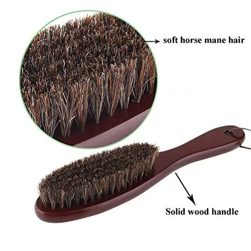 Cokaka Garment Brush with Soft Horsehair & Walnut Wood Handle | Removes Lint, Dust, Pet Hair from Coats, Suits, Furniture thumbnail 3