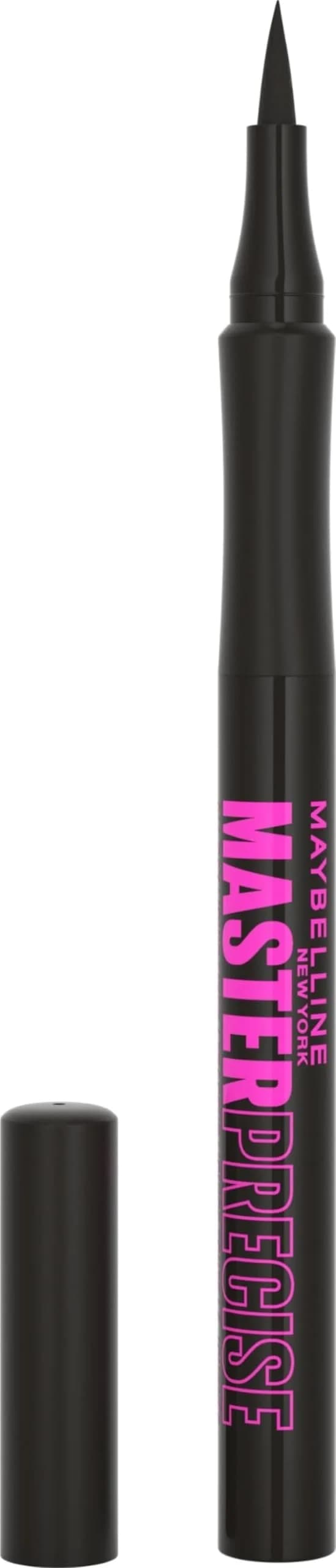 Maybelline Eyestudio Master Precise Liquid Eyeliner, Satin Black 1ml (0.034 Fl Oz) | Waterproof & Smudge-Proof for All-Day Wear — SATIN BLACK
