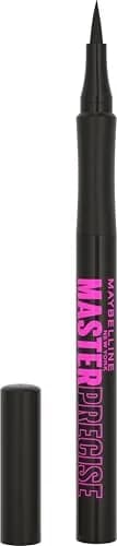 Maybelline Eyestudio Master Precise Liquid Eyeliner, Satin Black 1ml (0.034 Fl Oz) | Waterproof & Smudge-Proof for All-Day Wear thumbnail 1