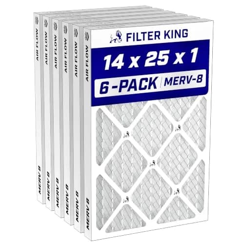 Filter King 14x25x1 Air Filter MERV 8 | 13.5x24.5x0.75 Actual Size, 6-Pack thumbnail 1