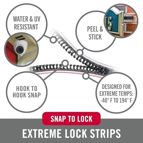 VELCRO Brand Extreme Lock Mounting Strips, Black, 3in x 1in, 4 Sets | Heavy Duty, Water & UV Resistant Mounting Solution thumbnail 2