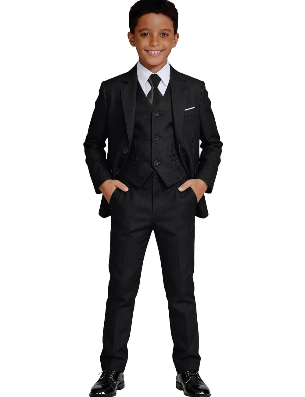 Visaccy Boys Suit 5T | Slim Fit Black Formal Suit for Toddler in India
