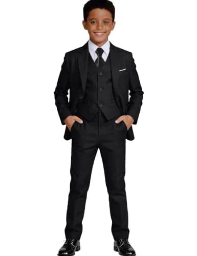 Visaccy Boys Suit 5T | Slim Fit Black Formal Suit for Toddler in India thumbnail 1