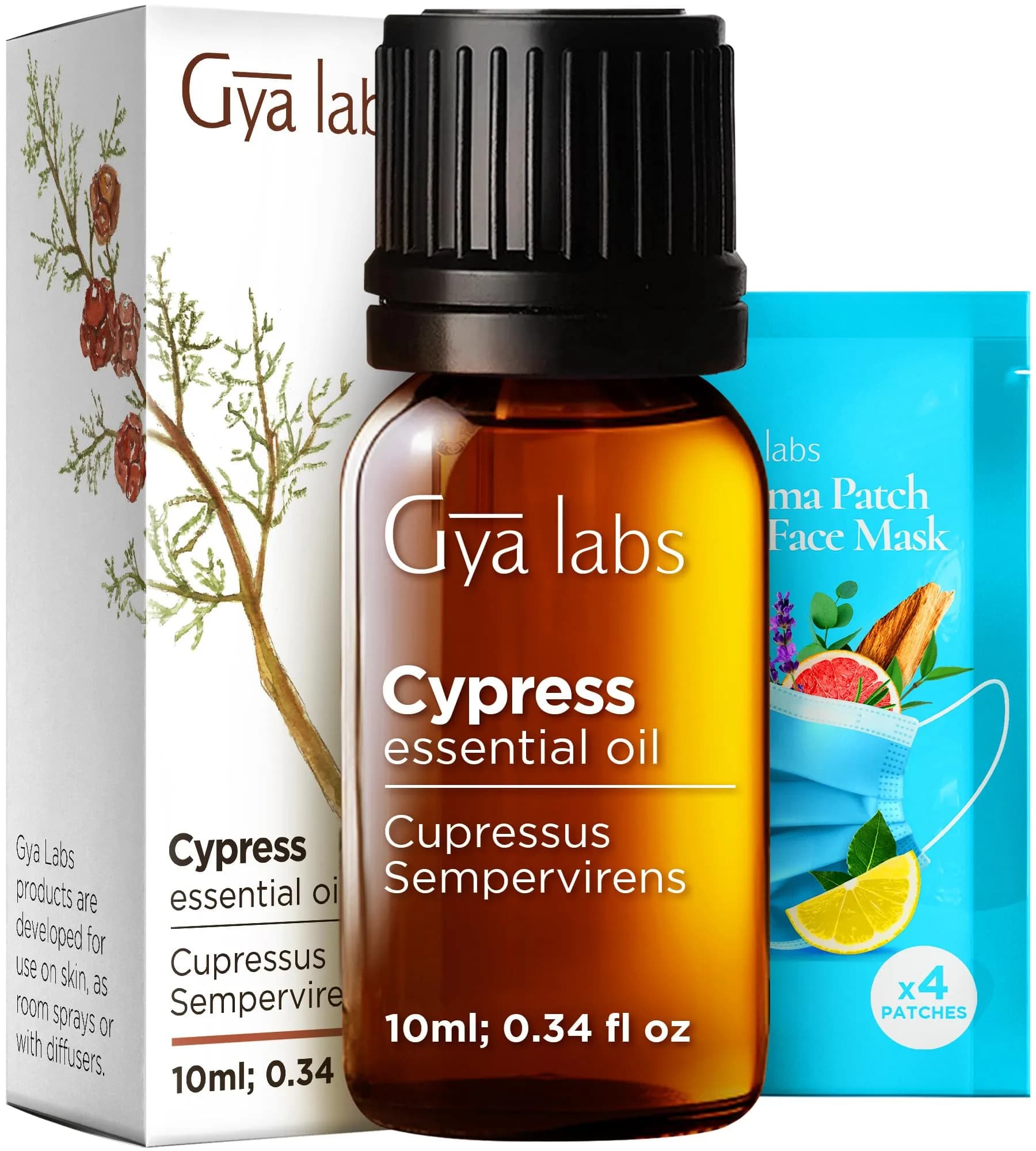 Gya Labs Cypress Essential Oil 10ml (0.34 Fl Oz) | Natural Earthy Aroma for Diffusers & Candle Making - main product image