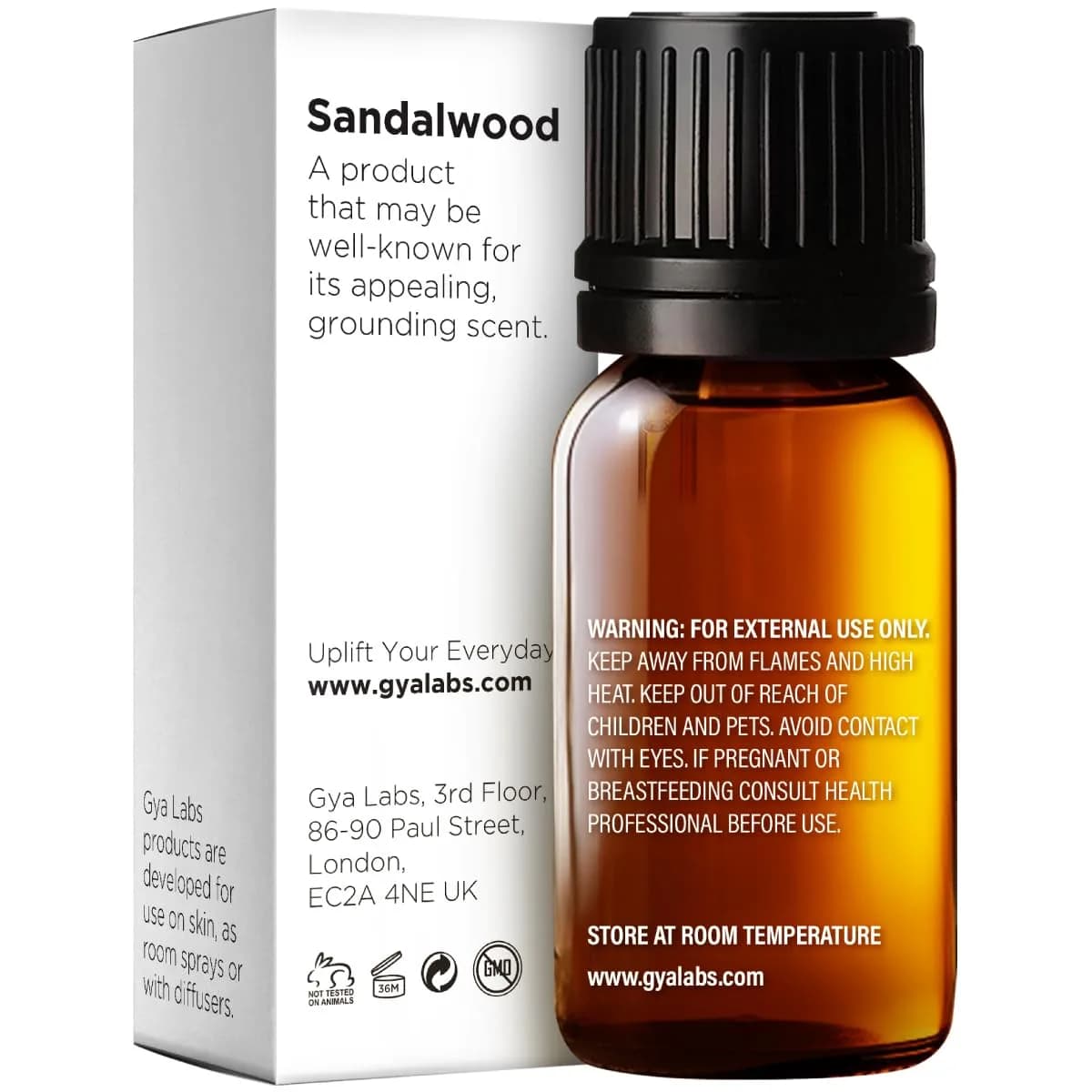 Gya Labs 100% Pure Sandalwood Essential Oil, 10ml (0.34 Fl Oz) | Calming Aroma for Diffusers, Skin Care & Candle Making - view 2