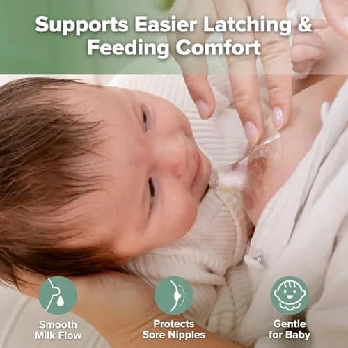 haakaa Silicone Nipple Shields for Breastfeeding with Carry Case, 18mm (2-Pack) | Patented Cut-Out Shape for Latch Support thumbnail 2