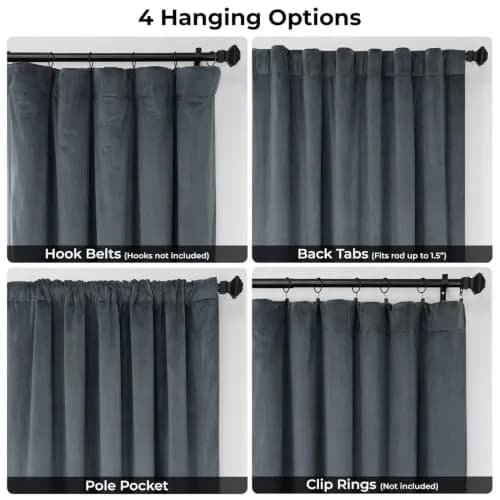 HPD Half Price Drapes Signature Velvet Thermal Blackout Curtains 50W x 84L | Insulated & Privacy-Enhancing (120 chars) thumbnail 6