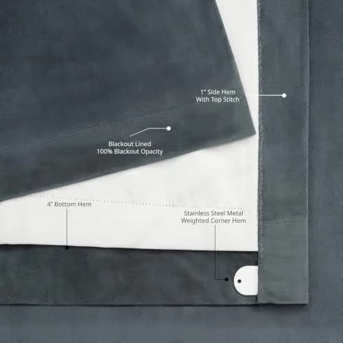 HPD Half Price Drapes Signature Velvet Thermal Blackout Curtains 50W x 84L | Insulated & Privacy-Enhancing (120 chars) thumbnail 8