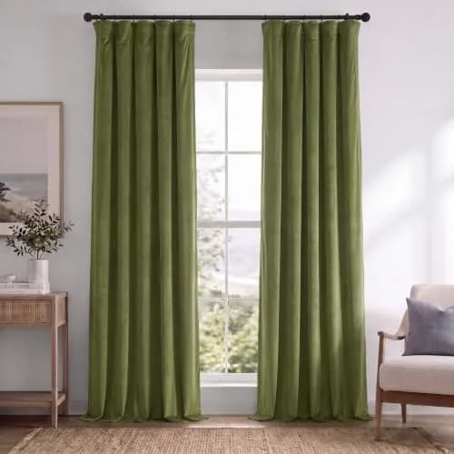 HPD Half Price Drapes Signature Velvet Thermal Blackout Curtains 50W x 96L | Insulated & Privacy (70-120 chars) thumbnail 1