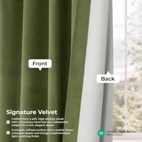 HPD Half Price Drapes Signature Velvet Thermal Blackout Curtains 50W x 96L | Insulated & Privacy (70-120 chars) thumbnail 5