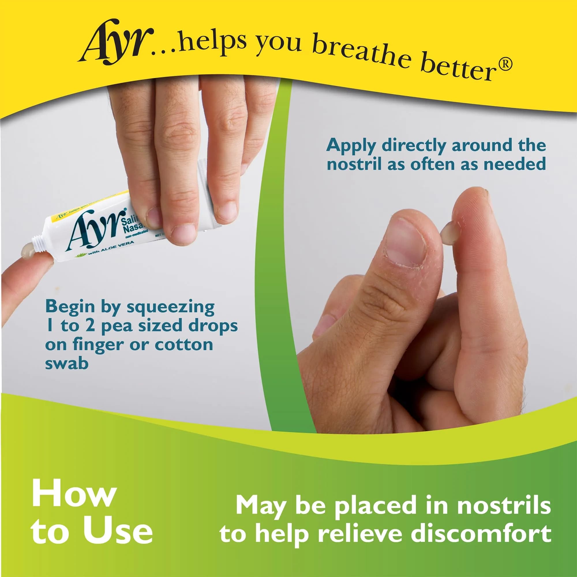 AYR Saline Nasal Gel with Aloe 29.57ml (1.0 Fl Oz) | Soothes Dry Noses - view 6