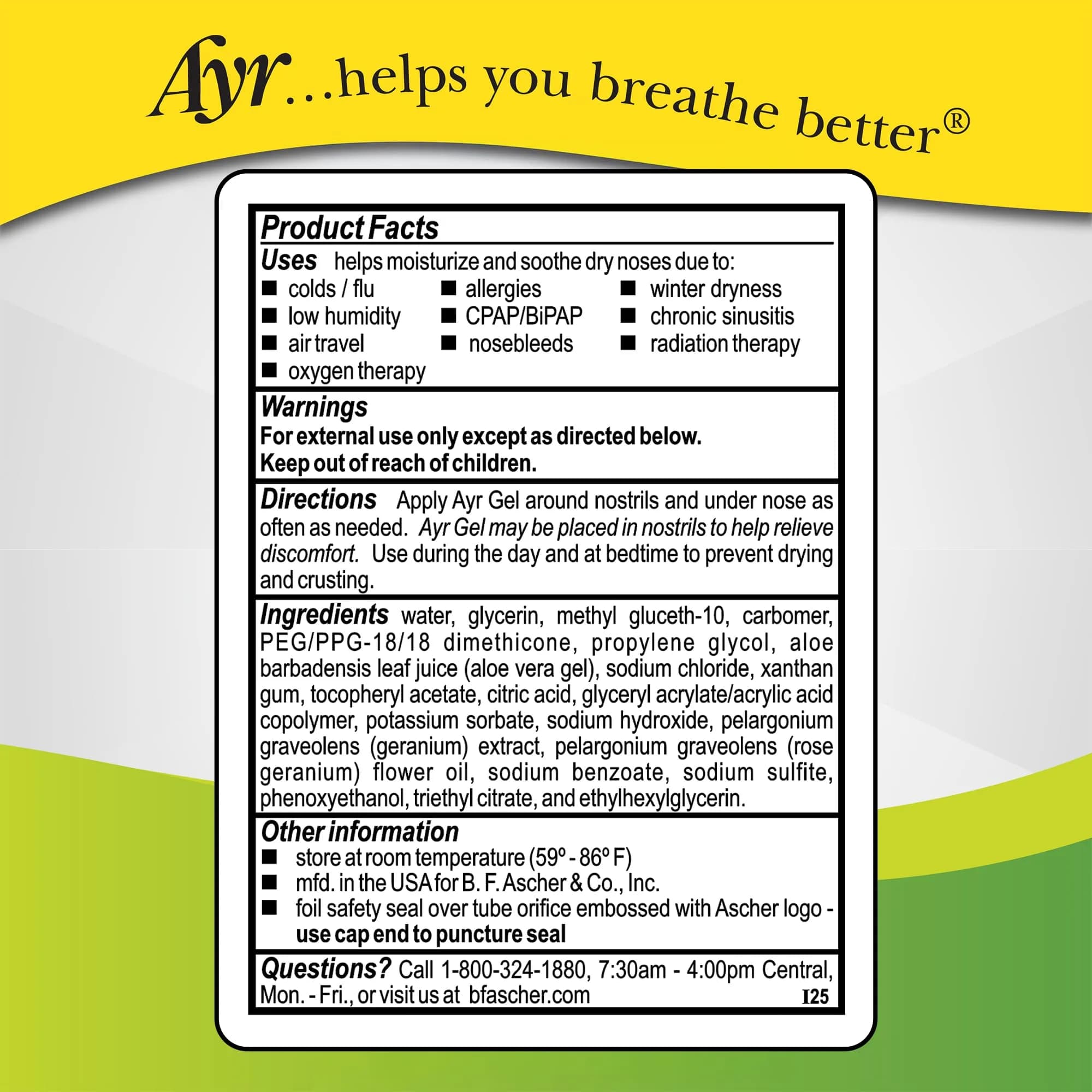 AYR Saline Nasal Gel with Aloe 29.57ml (1.0 Fl Oz) | Soothes Dry Noses - view 2