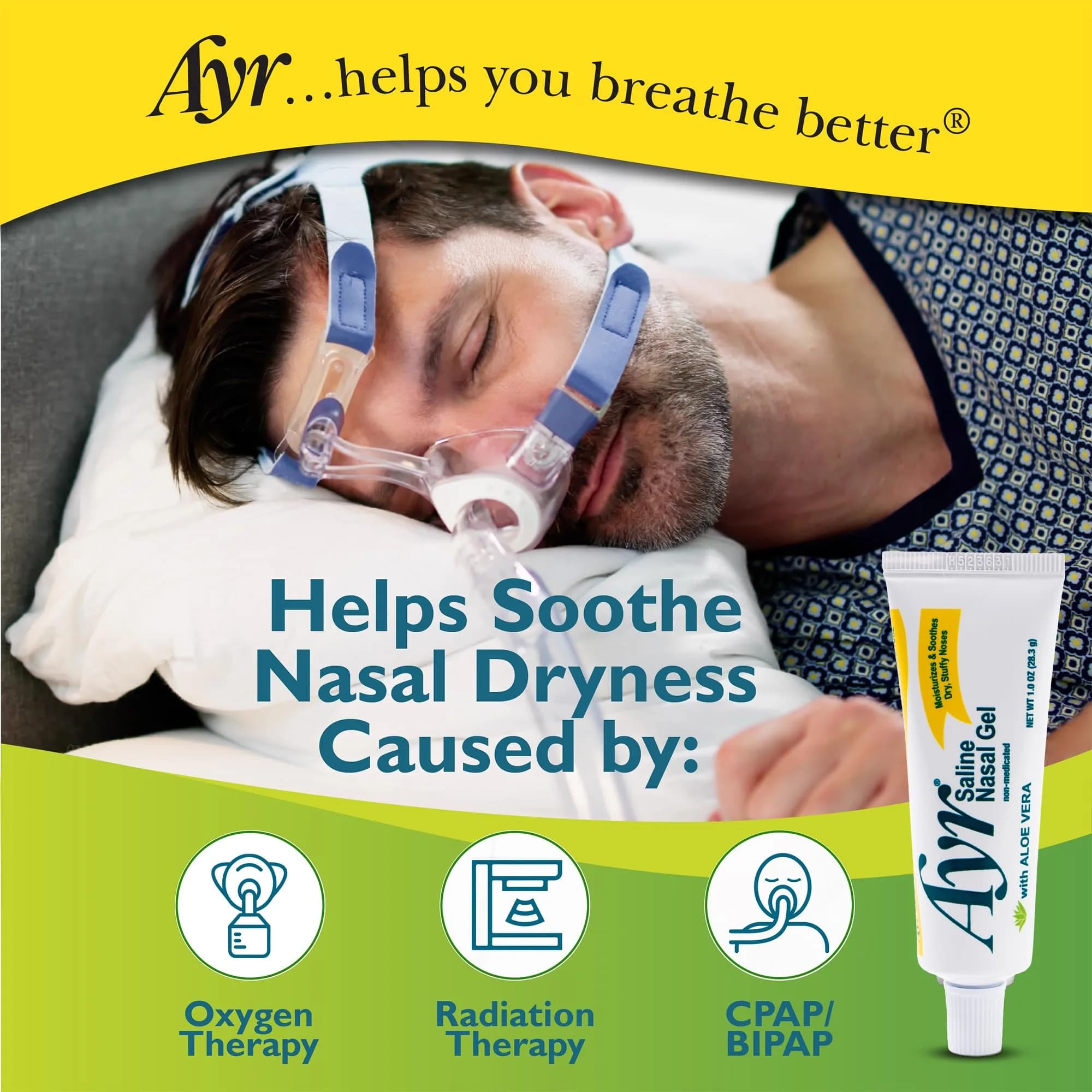 AYR Saline Nasal Gel with Aloe 29.57ml (1.0 Fl Oz) | Soothes Dry Noses - view 4