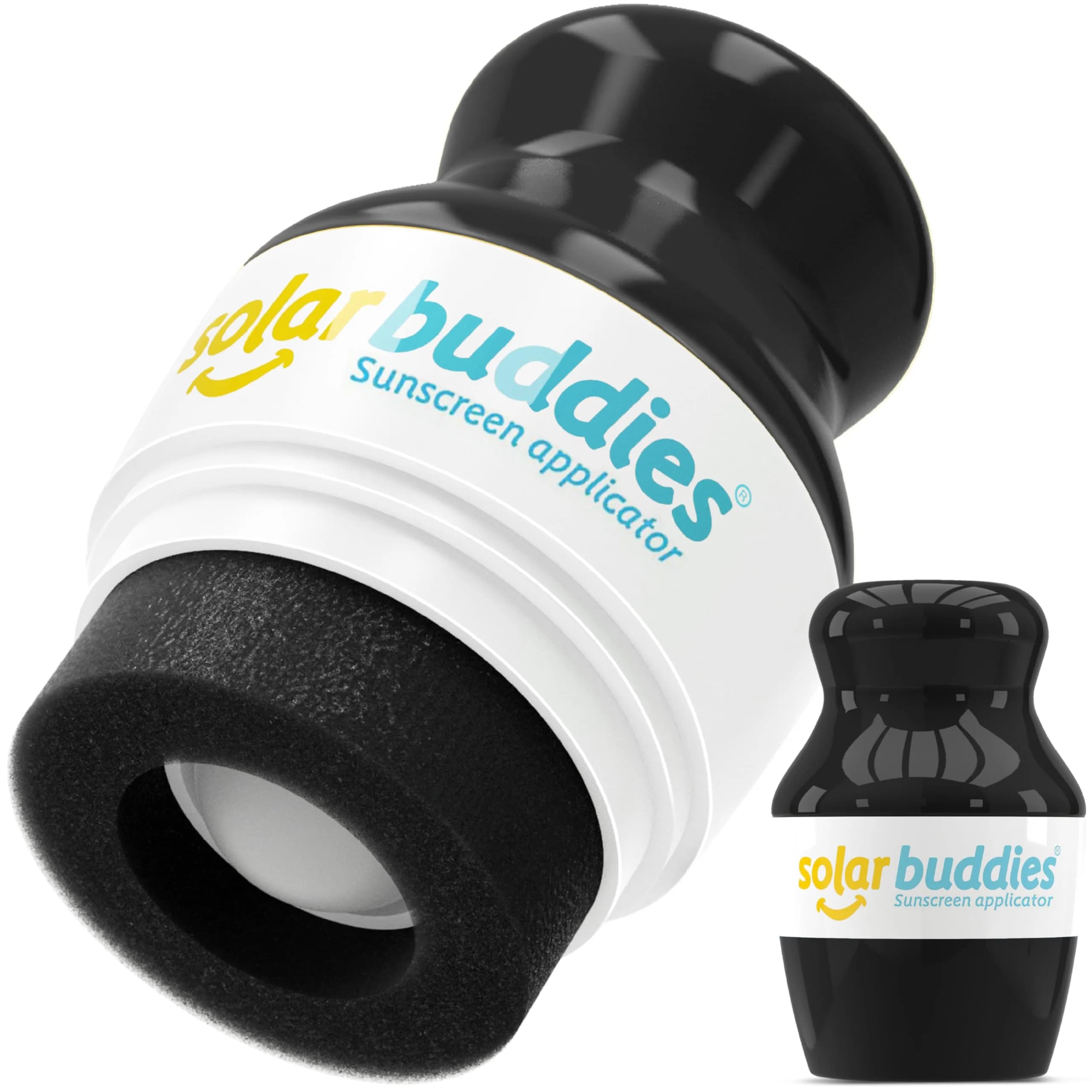 Solar Buddies Sunscreen Applicator Blue 100ml (3.4 Fl Oz) | Refillable Roll-on Sponge, Travel Size - main product image