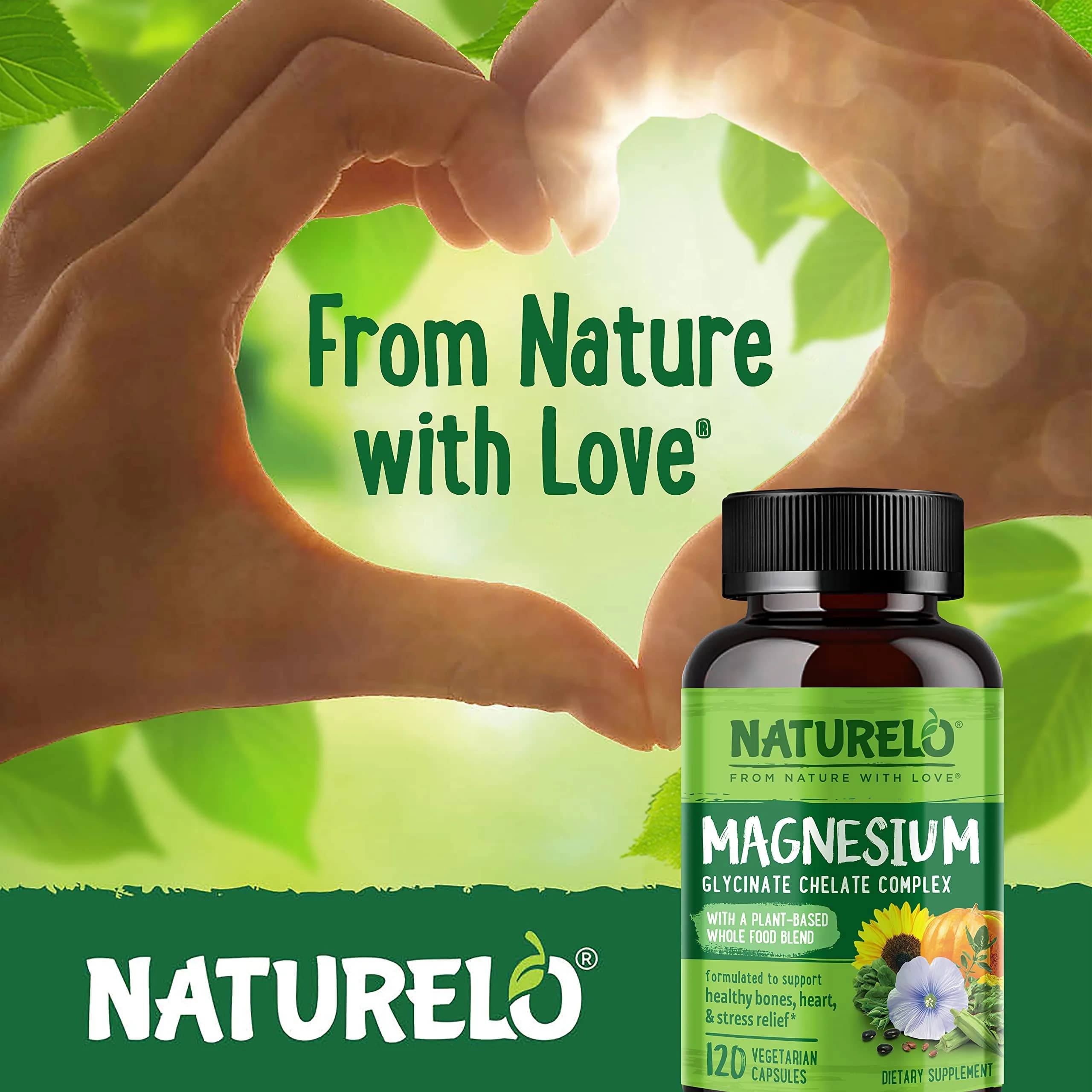 NATURELO Magnesium Glycinate Chelate Complex 200 mg 120 Count | Supports Calm, Sleep & Muscle Relief - view 8