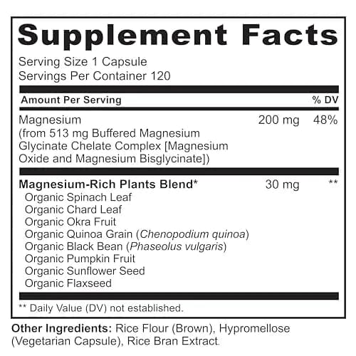 NATURELO Magnesium Glycinate Chelate Complex 200 mg 120 Count | Supports Calm, Sleep & Muscle Relief thumbnail 3