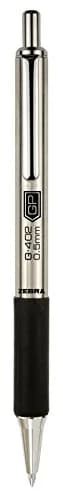 Zebra Pen STEEL G-402 Retractable Gel Pen 0.5mm Fine Point 2-Pack | Smooth Ink Flow for Office and Students thumbnail 2