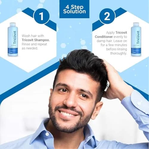 Tricovit Forte Hair Loss Treatment - Hair Growth Products for Women & Men - Sebum Regulator (2.7 Fl Oz) thumbnail 5