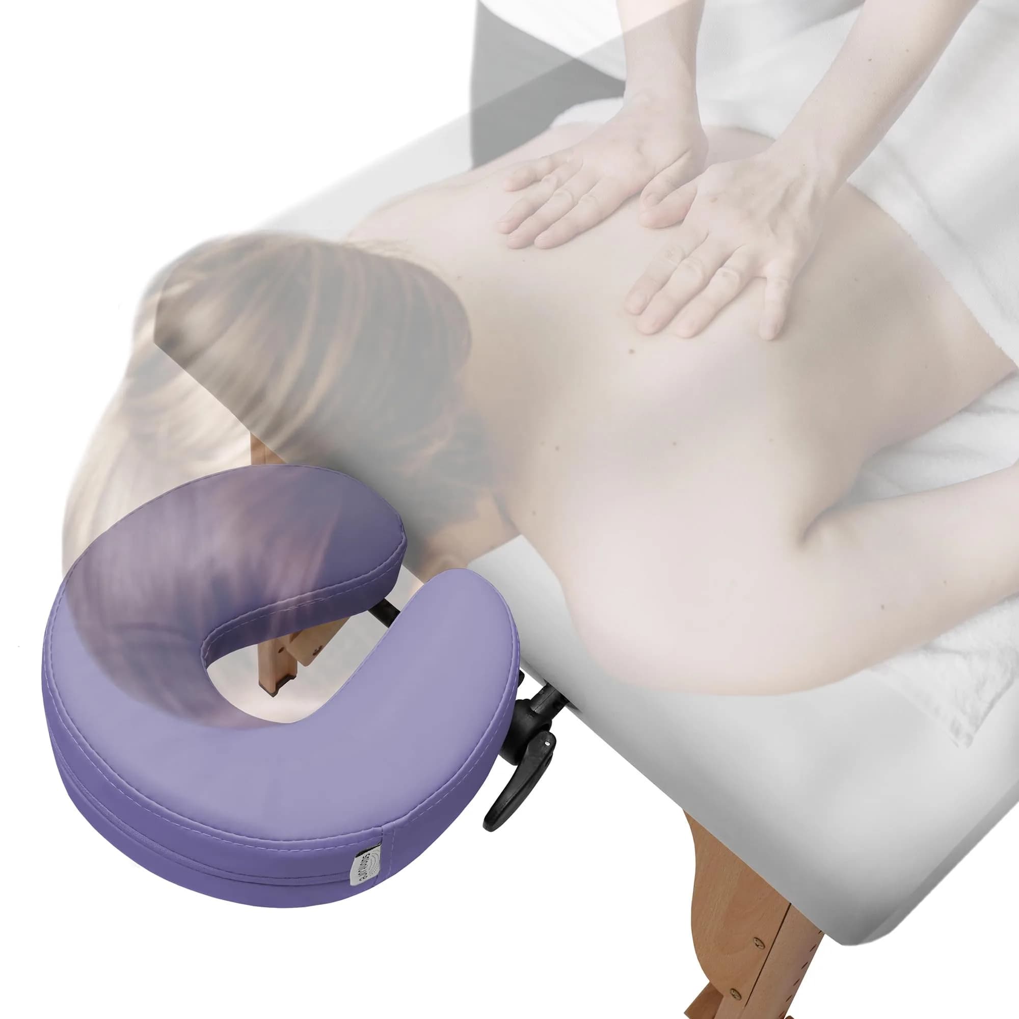 Saloniture Adjustable Massage Table Face Cradle and Pillow 3" Foam - Lavender | Fits Most Standard Portable Massage Tables - view 5