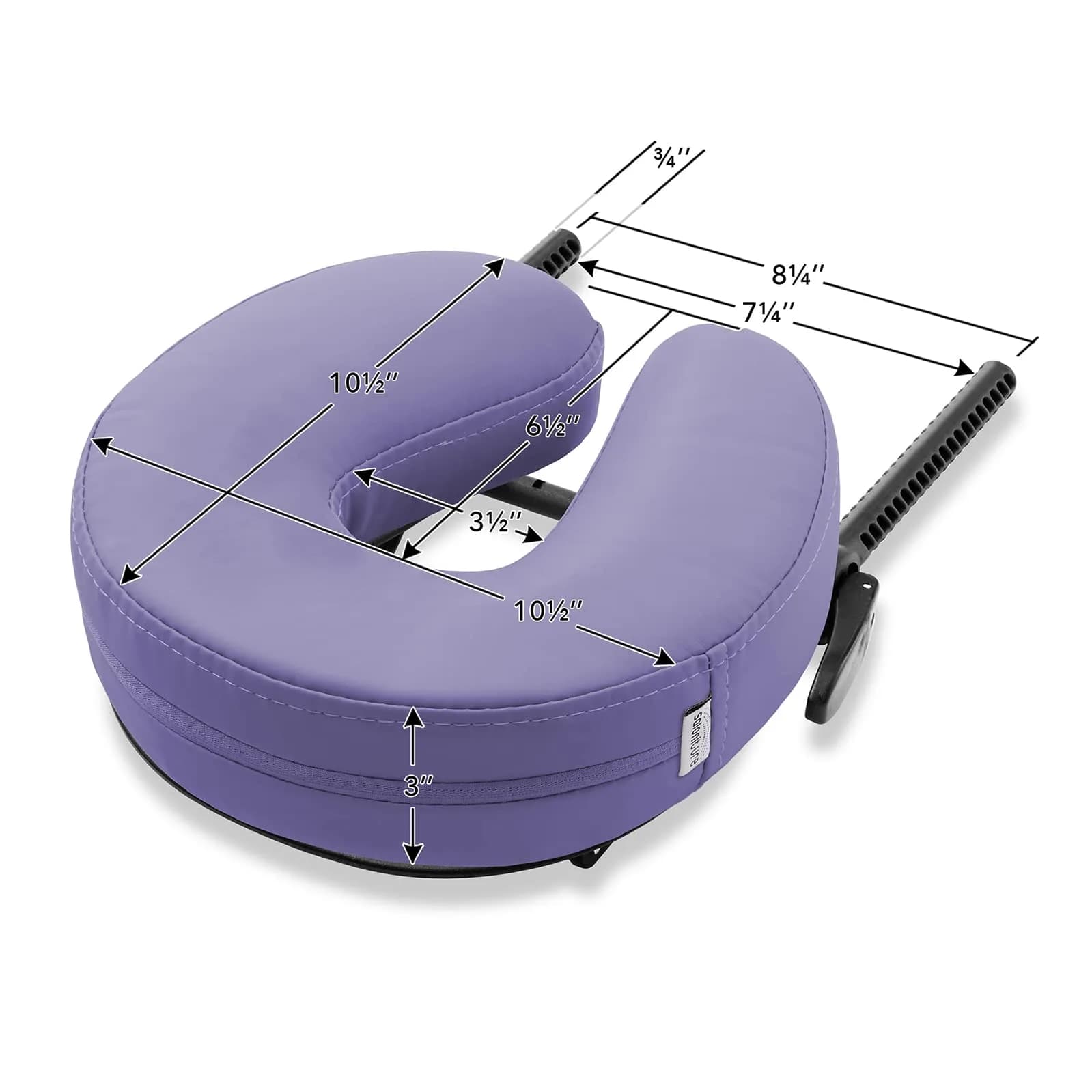 Saloniture Adjustable Massage Table Face Cradle and Pillow 3" Foam - Lavender | Fits Most Standard Portable Massage Tables - view 6