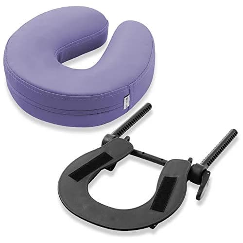 Saloniture Adjustable Massage Table Face Cradle and Pillow 3" Foam - Lavender | Fits Most Standard Portable Massage Tables thumbnail 1