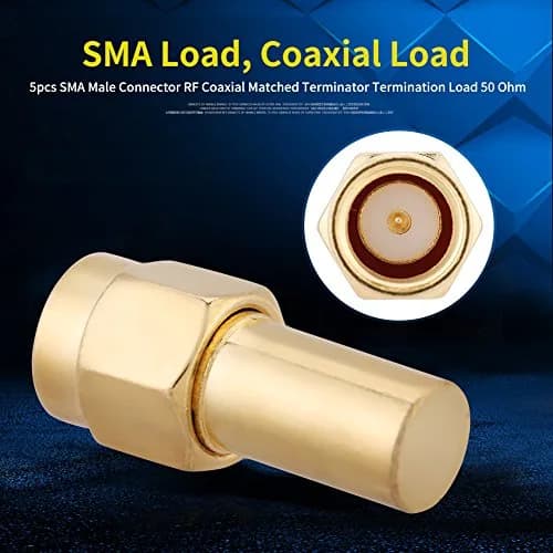 Hilitand SMA Male Coaxial Terminator 50 Ohm 2W Gold Plated | 5pcs Pack thumbnail 4