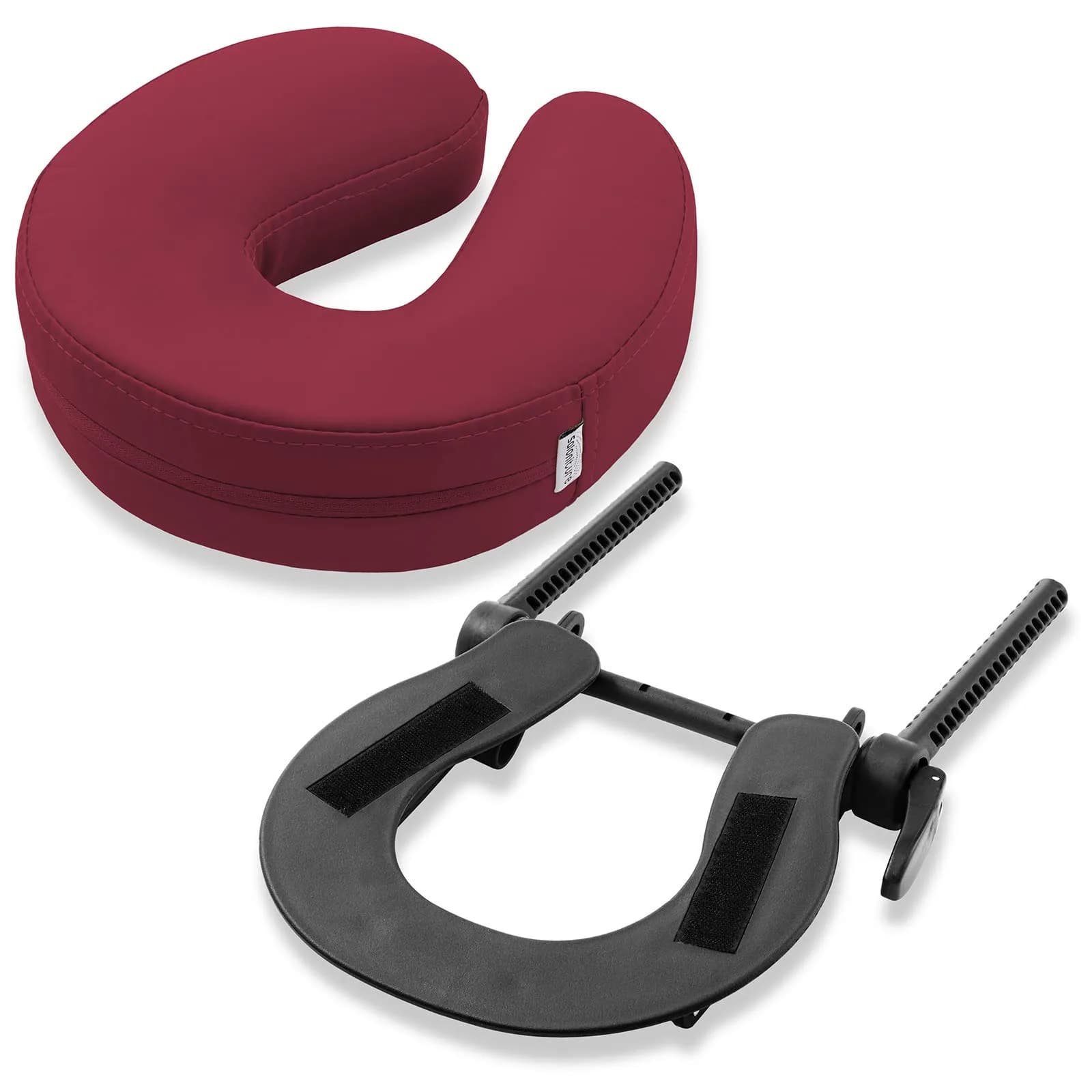 Saloniture Adjustable Massage Table Face Cradle and Pillow 3" Foam - Burgundy | Universal Fit for Portable Massage Tables - main product image