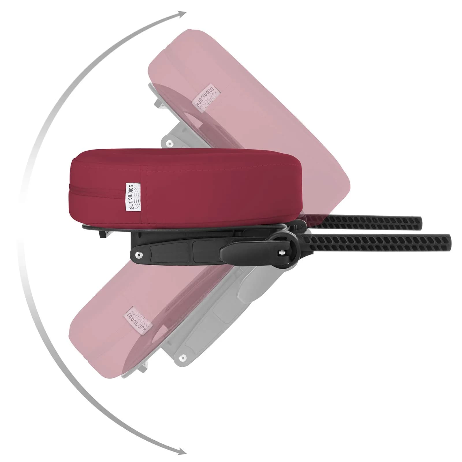 Saloniture Adjustable Massage Table Face Cradle and Pillow 3" Foam - Burgundy | Universal Fit for Portable Massage Tables - view 4