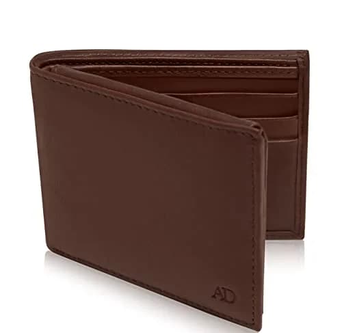 Access Denied Slim Leather Bifold Wallet for Men | RFID Blocking Card Holder with ID Window thumbnail 1