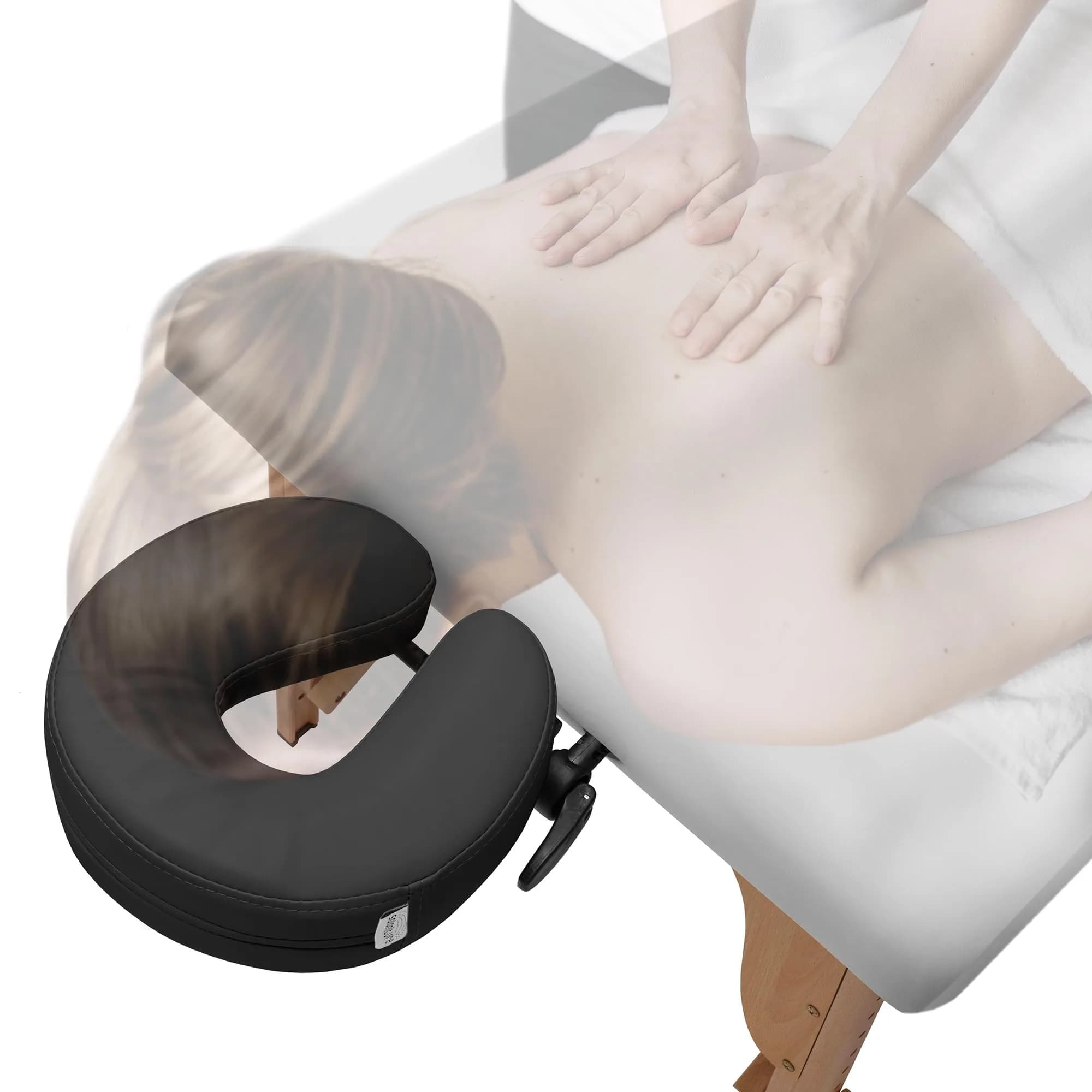 Saloniture Adjustable Massage Table Face Cradle and Pillow 3" Foam - Black | Universal Fit for Portable Tables - view 5