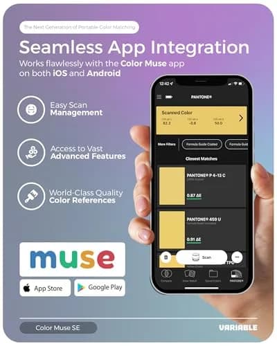 COLOR MUSE SE Colorimeter Paint Color Matching Tool with Calibration Cap | 3cm (1.18in) Device thumbnail 5