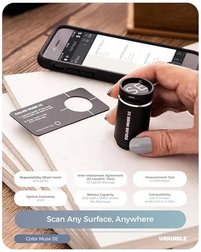 COLOR MUSE SE Colorimeter Paint Color Matching Tool with Calibration Cap | 3cm (1.18in) Device thumbnail 6