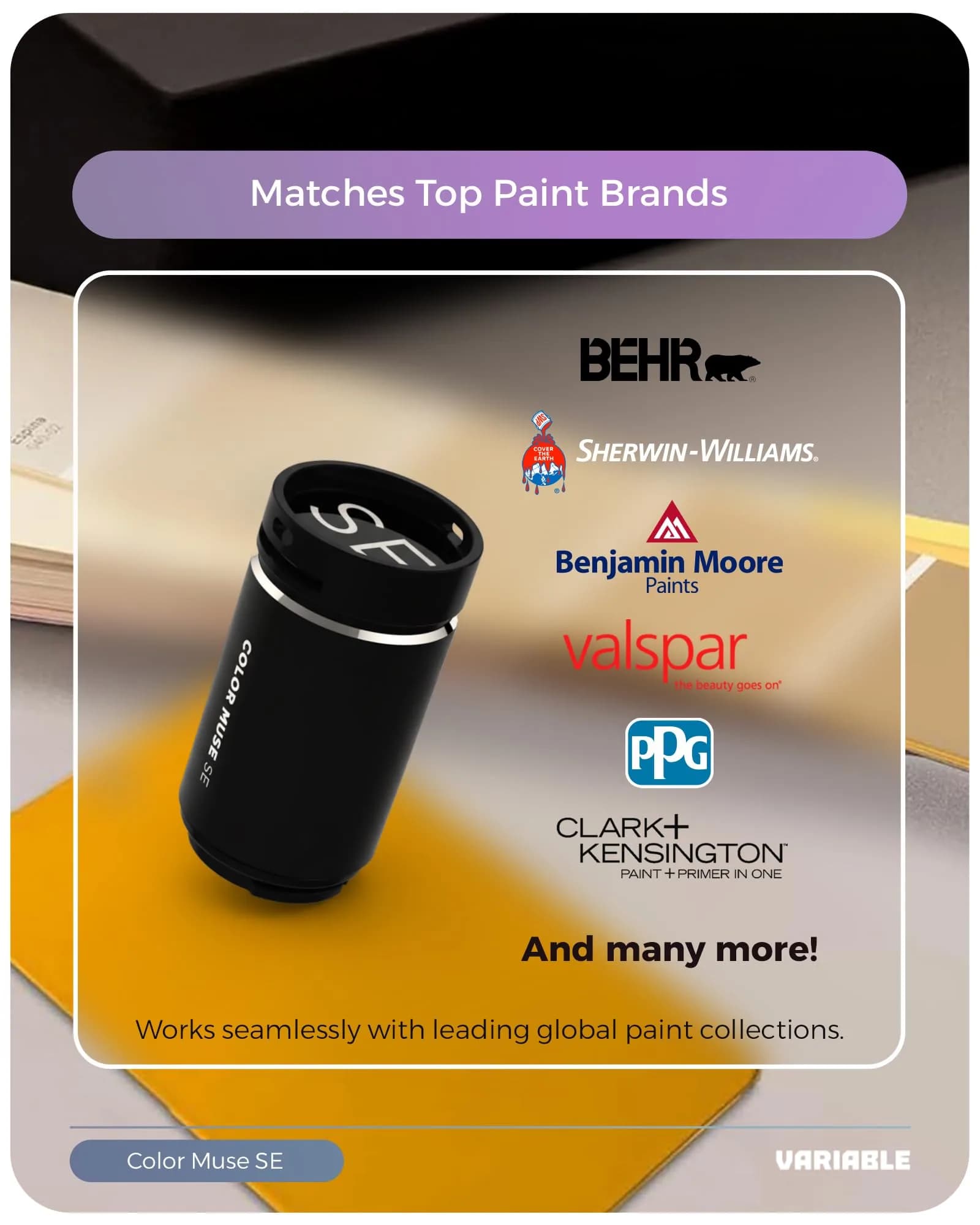 COLOR MUSE SE Colorimeter Paint Color Matching Tool with Calibration Cap | 3cm (1.18in) Device - view 7