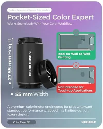 COLOR MUSE SE Colorimeter Paint Color Matching Tool with Calibration Cap | 3cm (1.18in) Device thumbnail 3