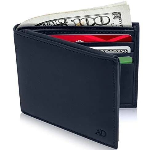 Access Denied Slim Leather Bifold Wallets For Men - Minimalist Mens Wallet RFID Blocking Card Holder With ID Window Gifts For Men thumbnail 2