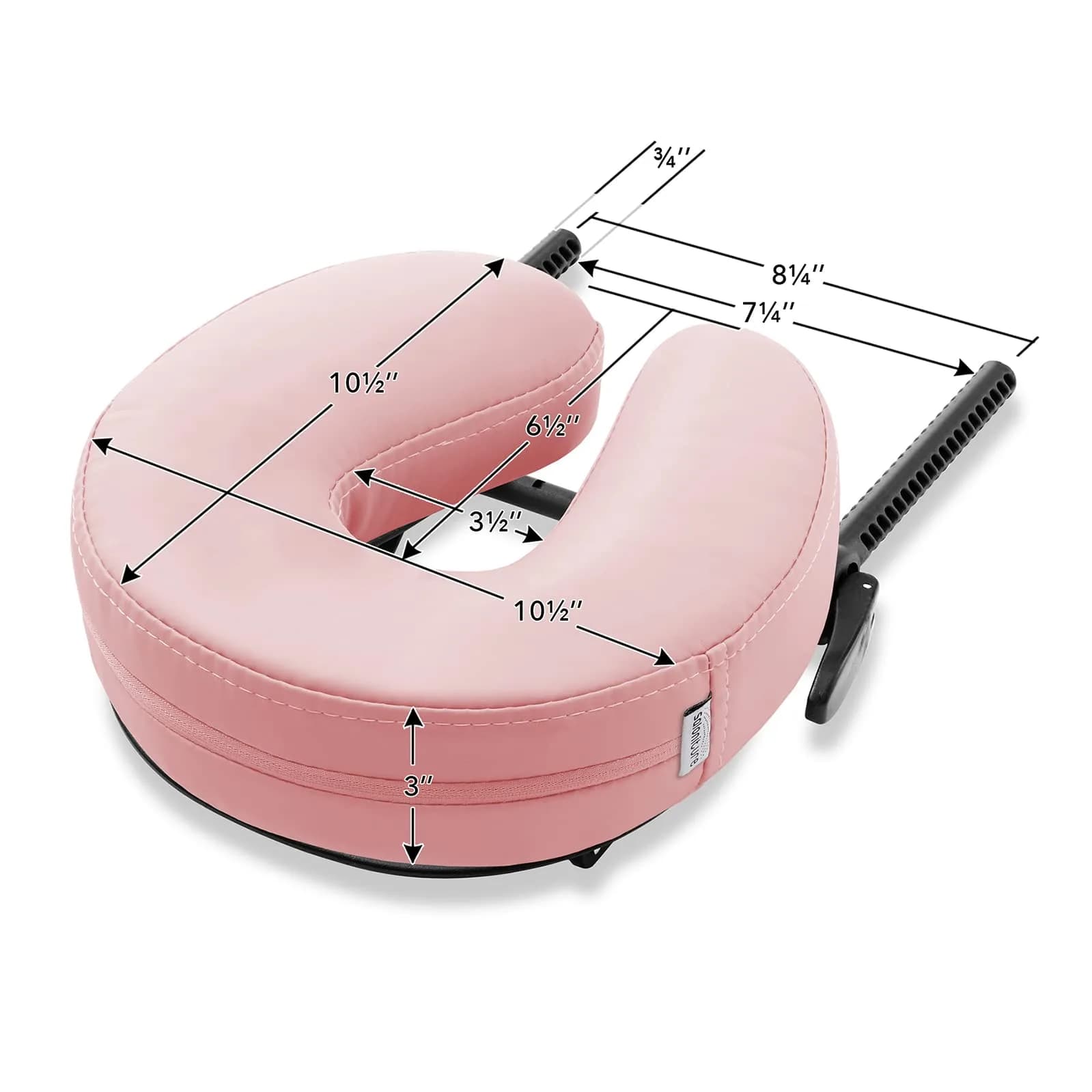 Saloniture Adjustable Massage Table Face Cradle and Pillow 3" Foam - Pink | Universal Fit for Portable Tables - view 6