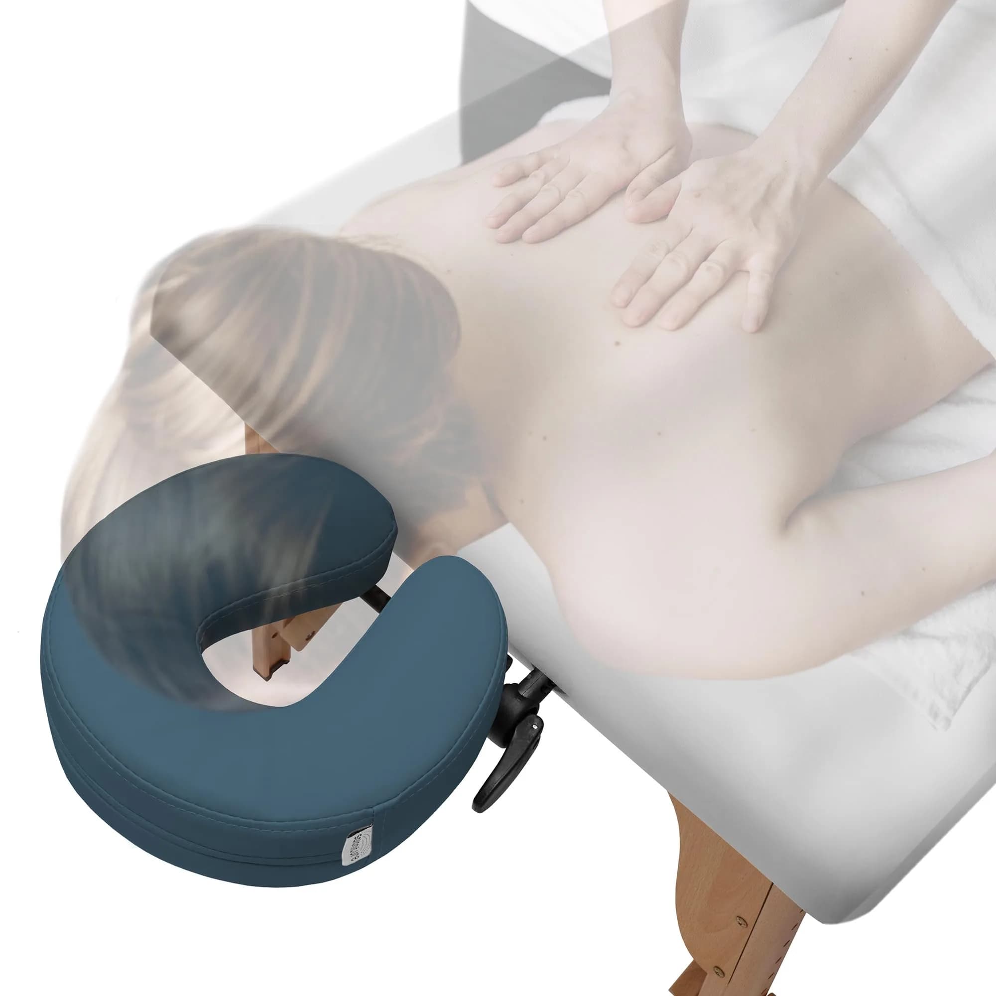 Saloniture Adjustable Massage Table Face Cradle and Pillow 3" Foam - Blue | Universal Fit for Standard Portable Tables - view 5
