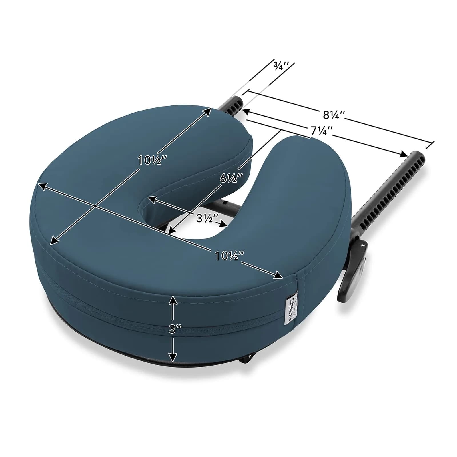 Saloniture Adjustable Massage Table Face Cradle and Pillow 3" Foam - Blue | Universal Fit for Standard Portable Tables - view 6