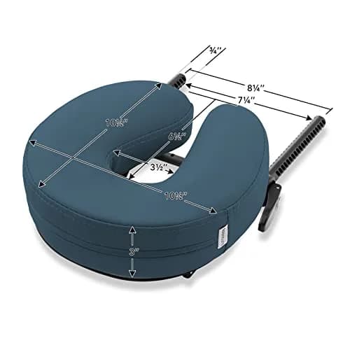 Saloniture Adjustable Massage Table Face Cradle and Pillow 3" Foam - Blue | Universal Fit for Standard Portable Tables thumbnail 6
