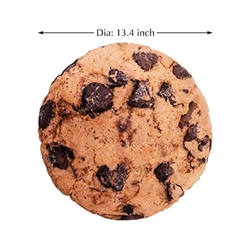 HYSEAS Round Throw Pillow 13.4 Inch Chocolate Cookie | 3D Digital Print Plush Food-Shaped Pillow (70-120c) thumbnail 5
