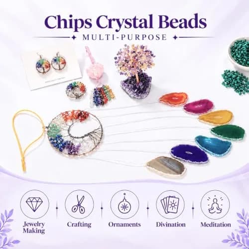 TUMBEELLUWA Mookaite Crystal Chips 5-8mm | Unique Jewelry Beads for DIY Crafts thumbnail 4